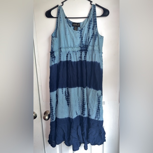 lola Dresses & Skirts - Blue Tie-Dye Sleeveless Dress Lola P. Women’s Medium